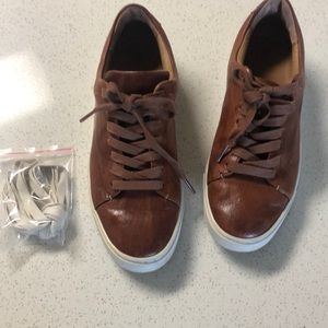 Frye low top sneakers; leather, size 8